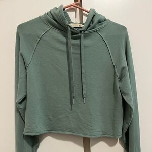Tasc Women’s Hoodie Crop Organic Cotton/Bamboo XS Teal